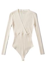 'Lexis' Wrap Ribbed Bodysuit (5 Colors) | Goodnight Macaroon