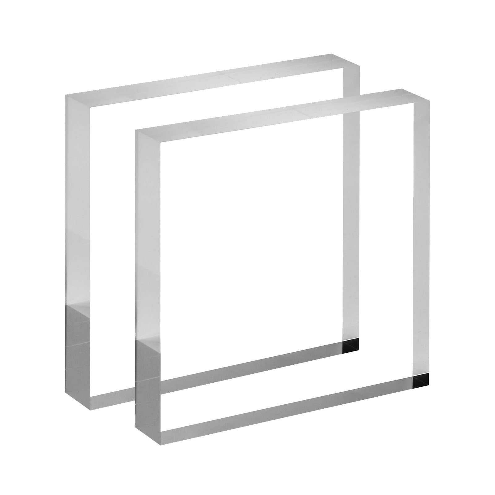 CiaoHER 1in Thickness 6in Square Acrylic Cube Display Block Clear Polished Pedestal Stand Riser S... | Amazon (US)