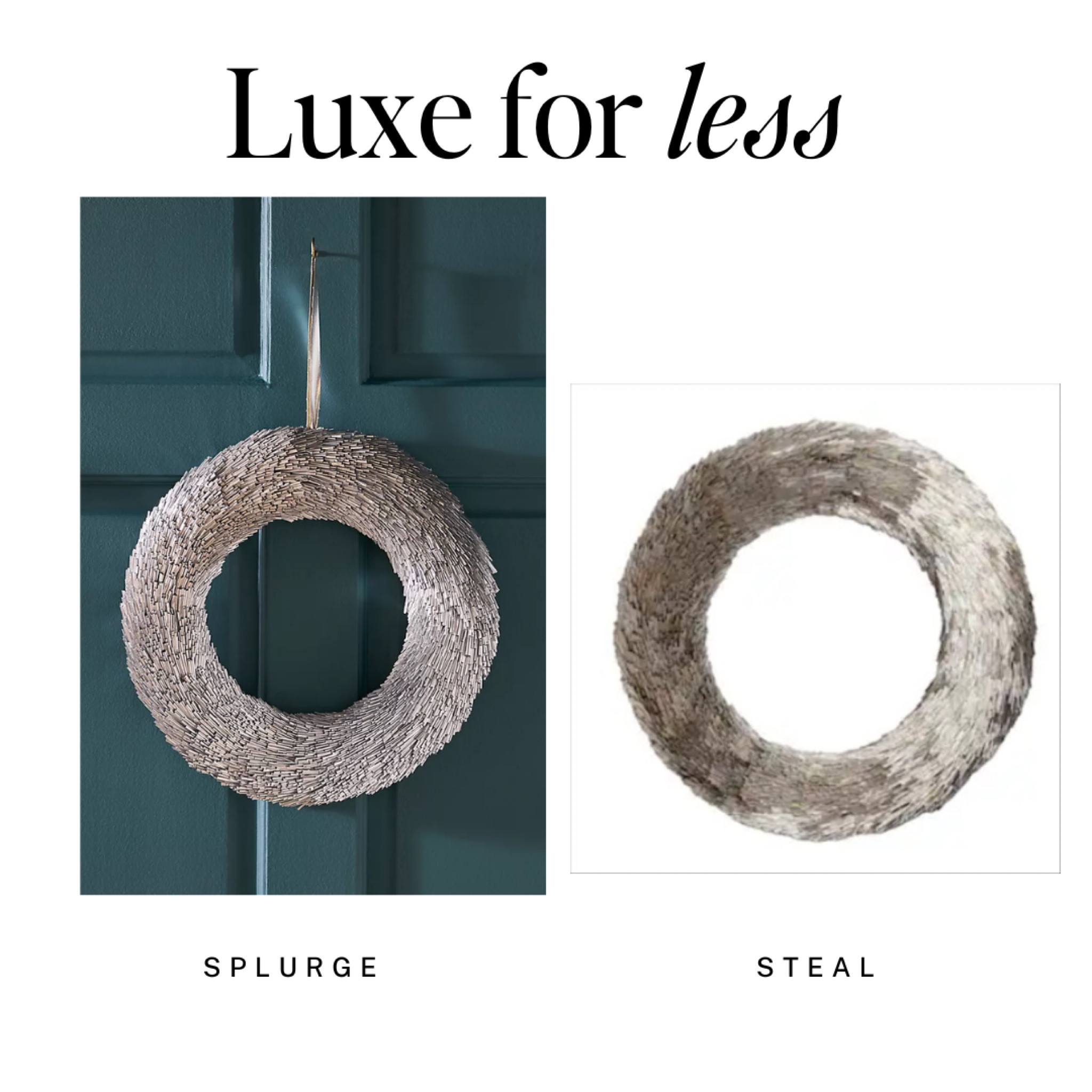 Luxe for Less: Holiday Edition
Love the beaded wreath from Anthropologie- find a lookalike from Michaels for $20.

Holiday decor shouldn't cost a fortune. 

Holiday decor, Christmas, wreath, holiday finds, Michaels, Anthropologie 

#LTKHoliday #LTKSeasonal #LTKFindsUnder50