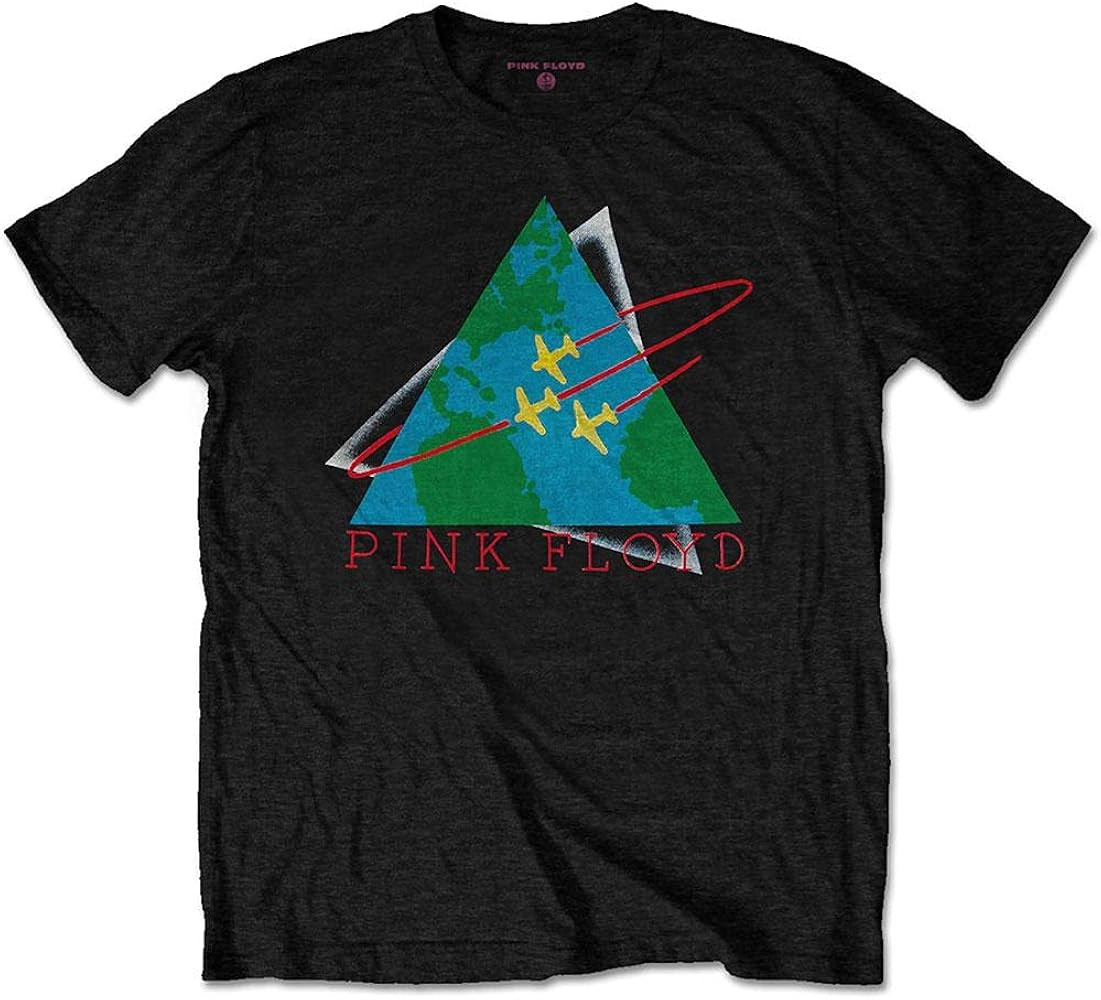 Pink Floyd T Shirt Dark Side Of The Moon Planes Band Logo Official Black Size L | Amazon (US)
