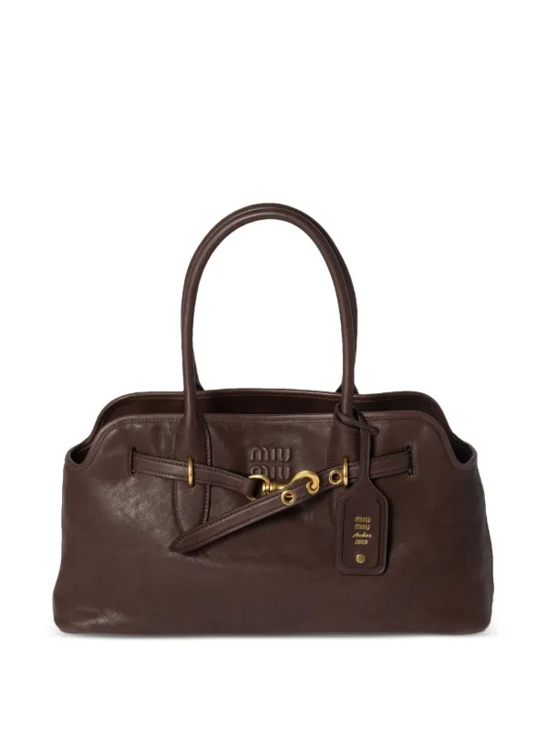 Miu Miu Aventure Schultertasche | Braun | FARFETCH DE | Farfetch Global