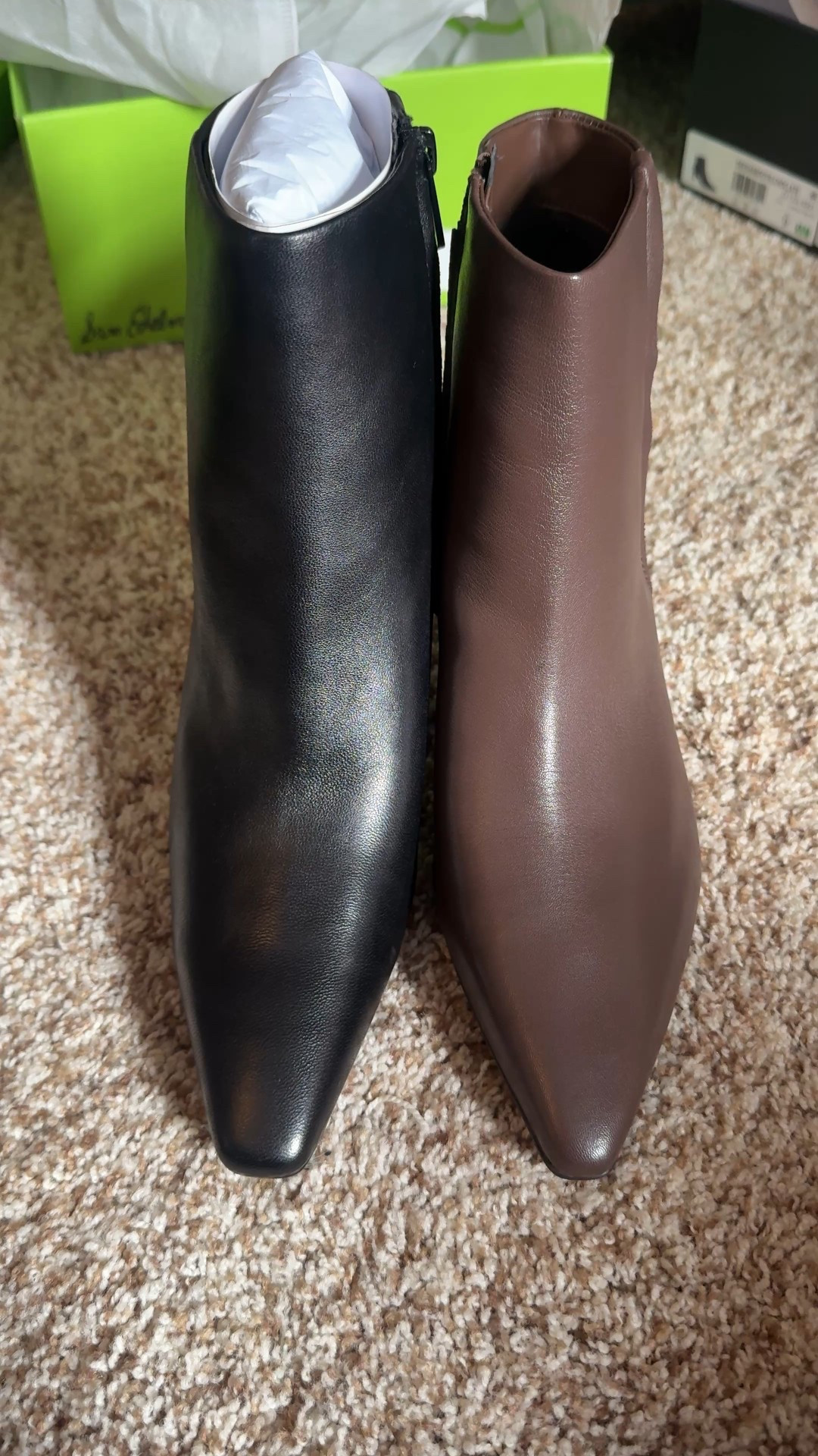 I got a 9W in brown and sized up 1/2 size in black. The wide does not feel crazy wide just more comfortable than squished. 

Lots of colors available in the black pair  