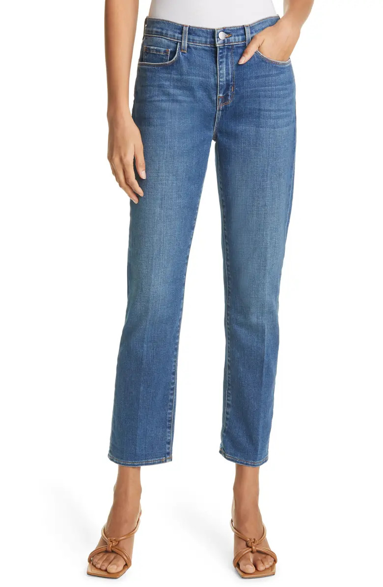L'AGENCE Shane Crop Boyfriend Straight Leg Jeans | Nordstrom | Nordstrom