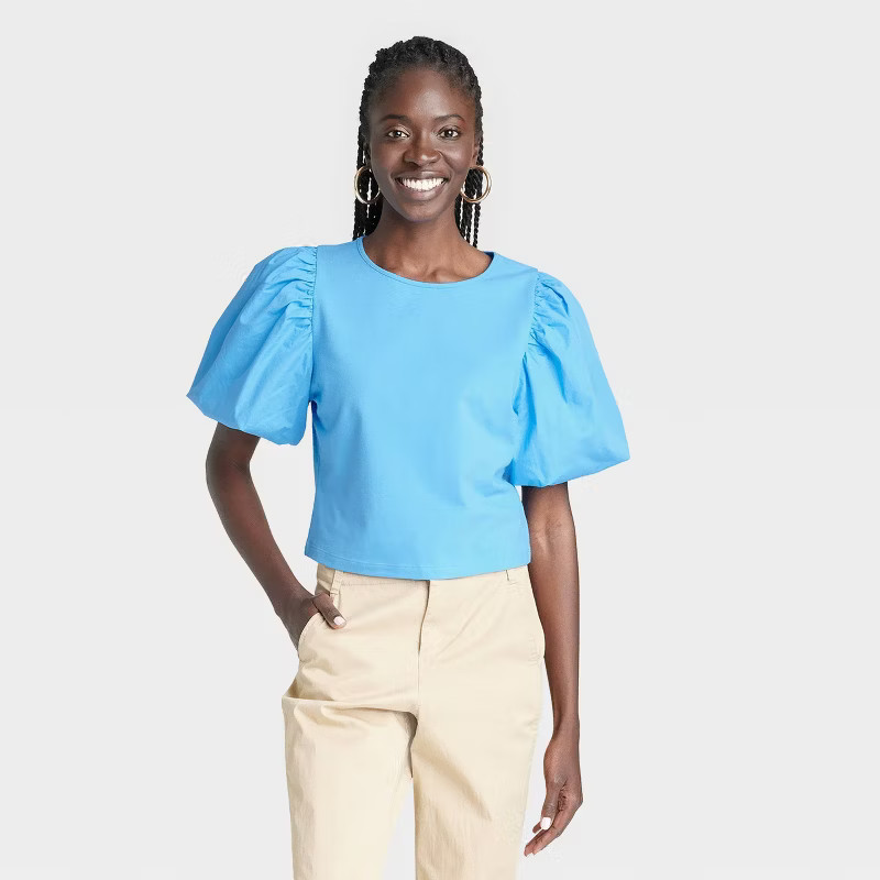 Women's Puff Short Sleeve T-Shirt - A New Day™ | Target