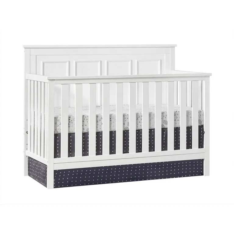 Oxford Baby Farmington 4-in-1 Convertible Crib, Rustic White, Wooden Crib | Walmart (US)