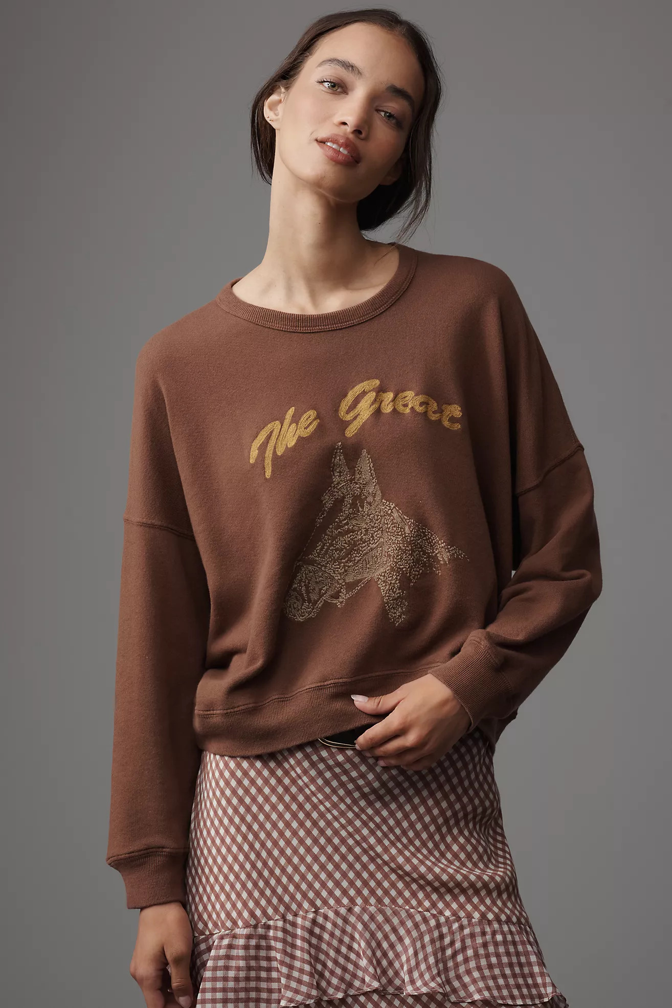 THE GREAT. Teammate Graphic Crew-Neck Sweatshirt | Anthropologie (US)