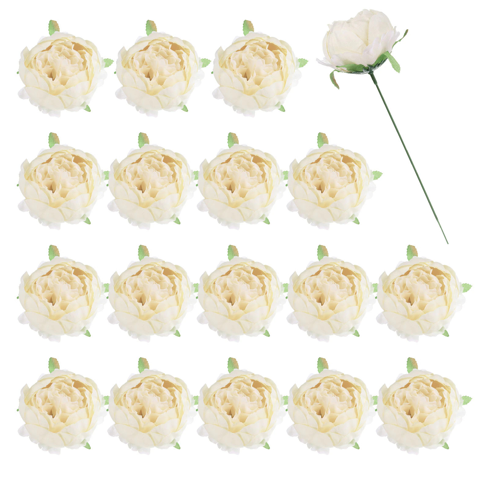 Unique Bargains 25pcs Peonies Artificial Flowers Fake Peony Flowers Artificial Silk Flowers Heads Real Touch with Faux Stems for Home Office Wedding | Lowe's