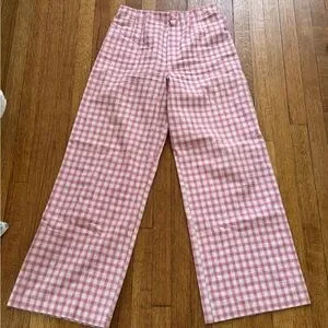 Zara Pink Checkered Trousers & Matching Top | Poshmark