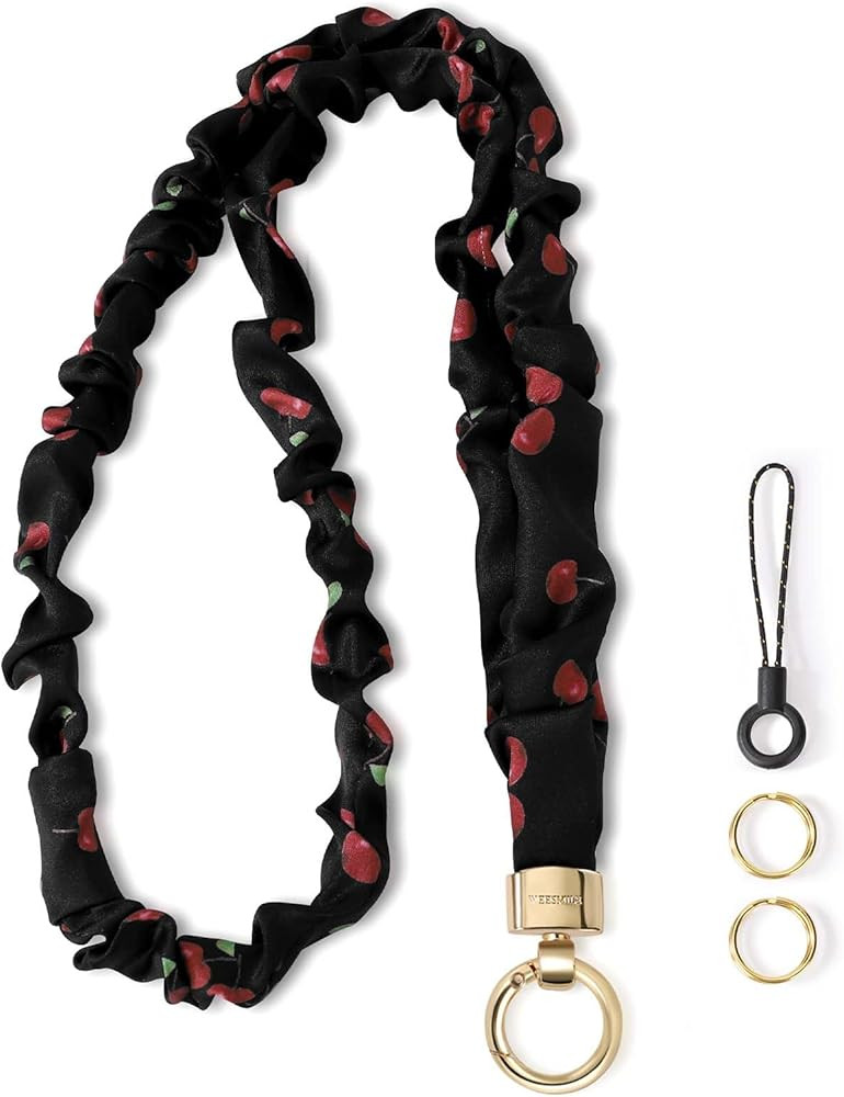 Stretchy Scrunchie Lanyard for ID Badges – Cute Neck Lanyard for Keys | Retractable Keychain Ho... | Amazon (US)