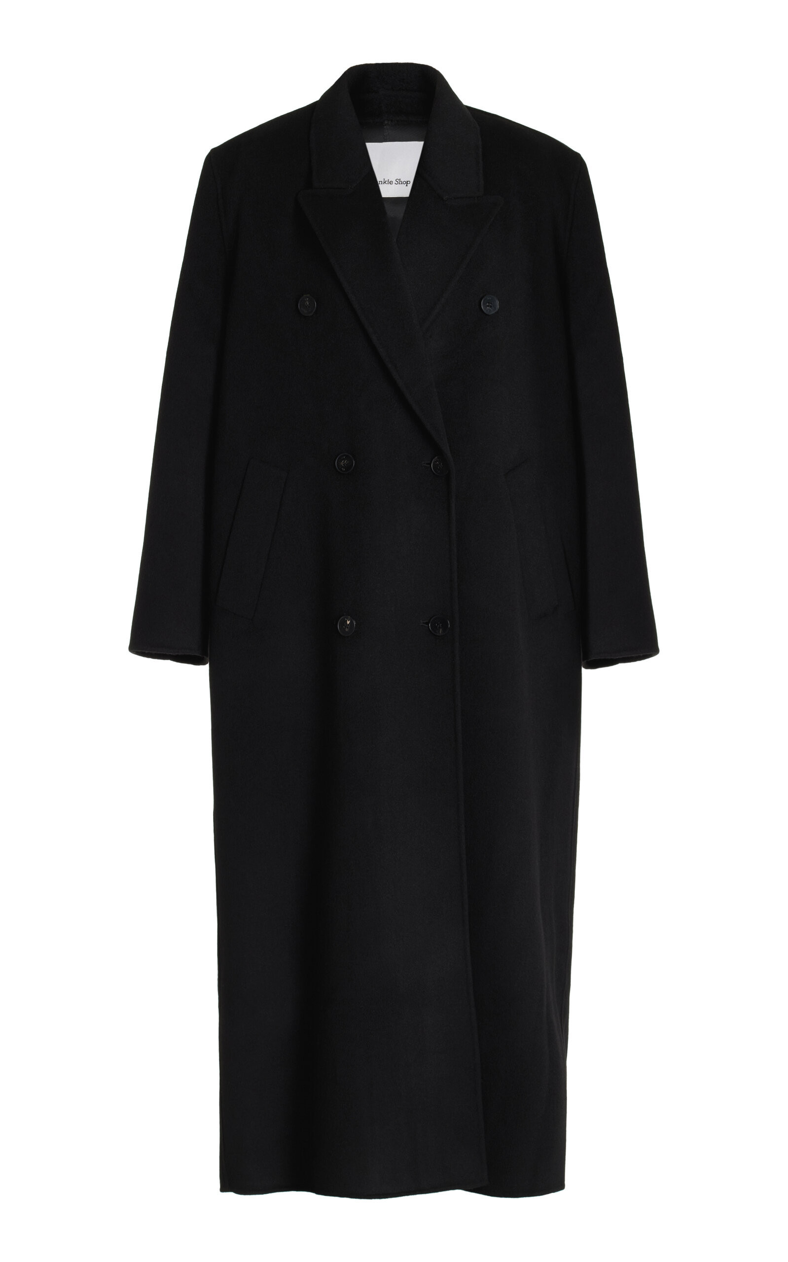 The Frankie Shop - Gaia Double-Breasted Wool-Blend Coat - Black - M - Moda Operandi | Moda Operandi (Global)
