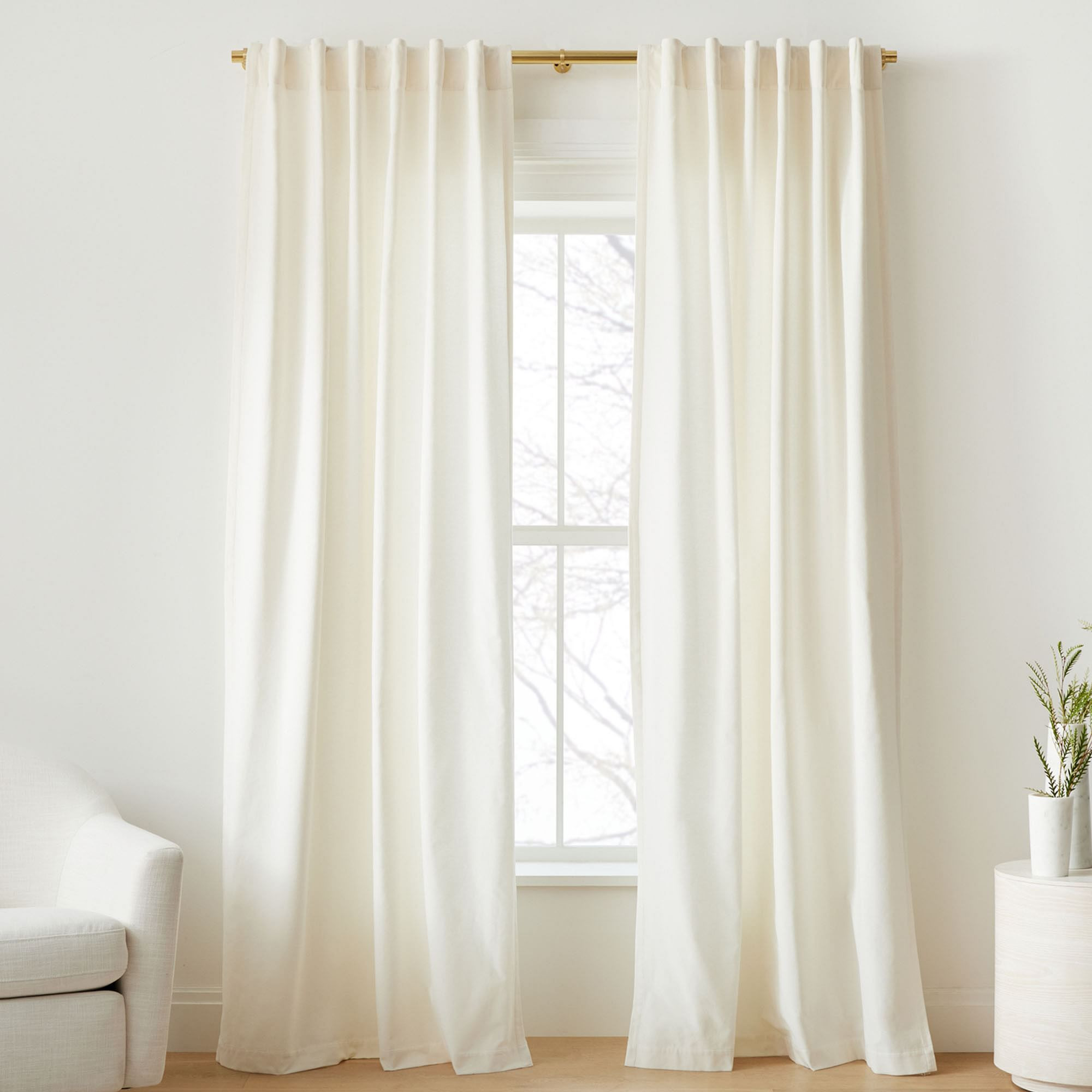 Cotton Velvet Curtain | West Elm (US)