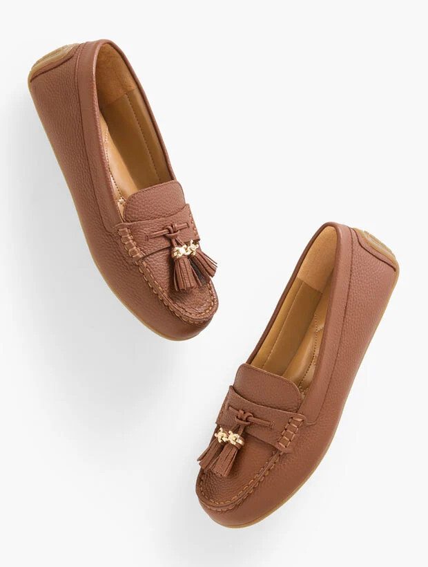 Arden Driving Loafers - Pebble Leather | Talbots