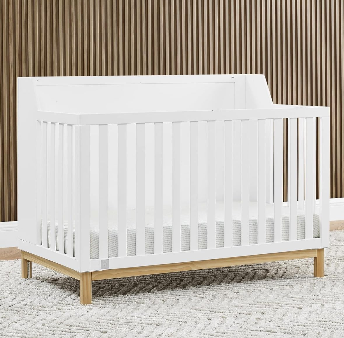 GAP babyGap Oxford 6-in-1 Convertible Crib - Greenguard Gold Certified, Bianca White/Natural | Amazon (US)