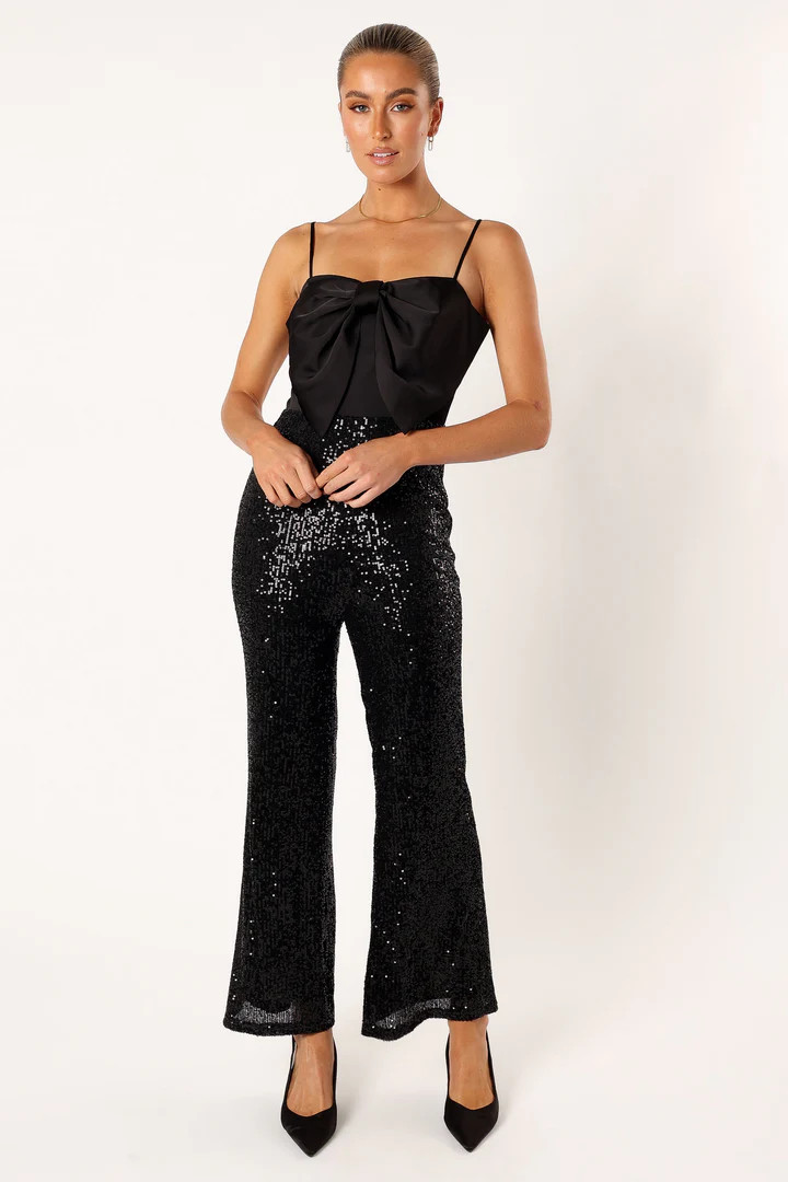 Chiara Sequin Jumpsuit - Black | Petal & Pup (US)