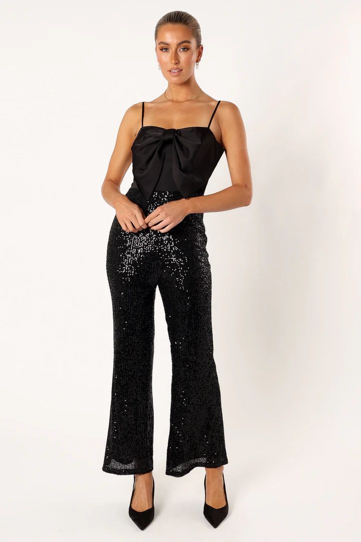 Chiara Sequin Jumpsuit - Black | Petal & Pup (US)