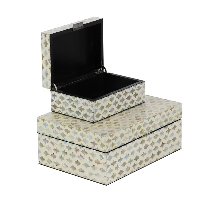 Ronan 2 Piece Mother of Pearl Inlay Decorative Box Set | Wayfair North America