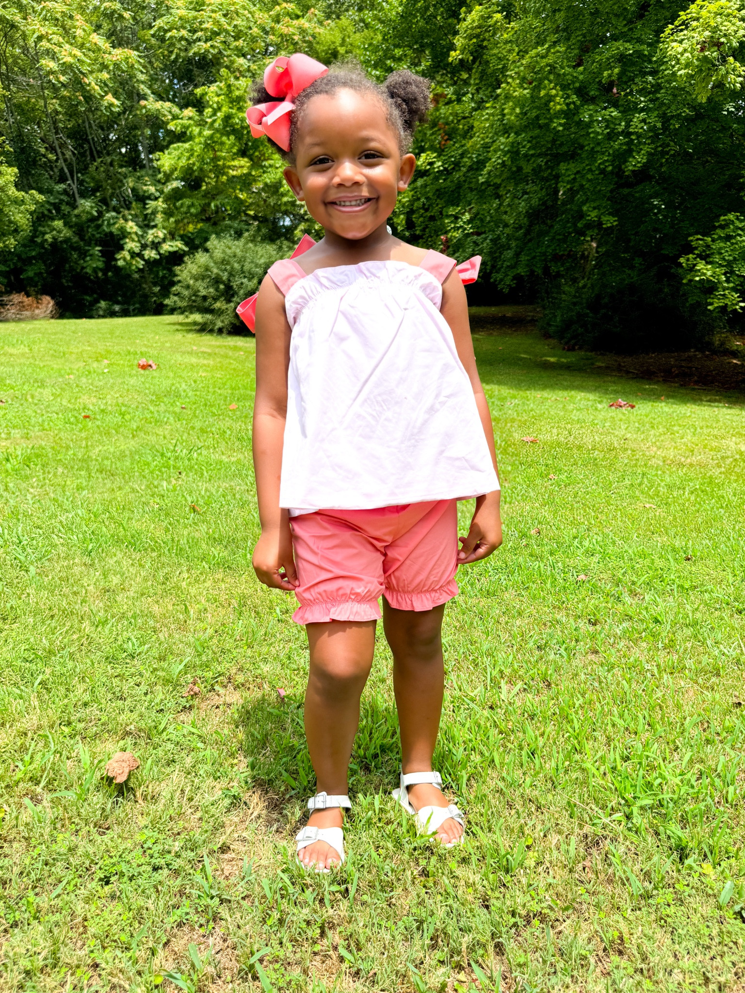 A darling bloomer set for church today! 🩷🧡 
Toddler girl • children’s clothing • sandals
Summer outfit • sale 

#LTKSaleAlert #LTKKids #LTKStyleTip