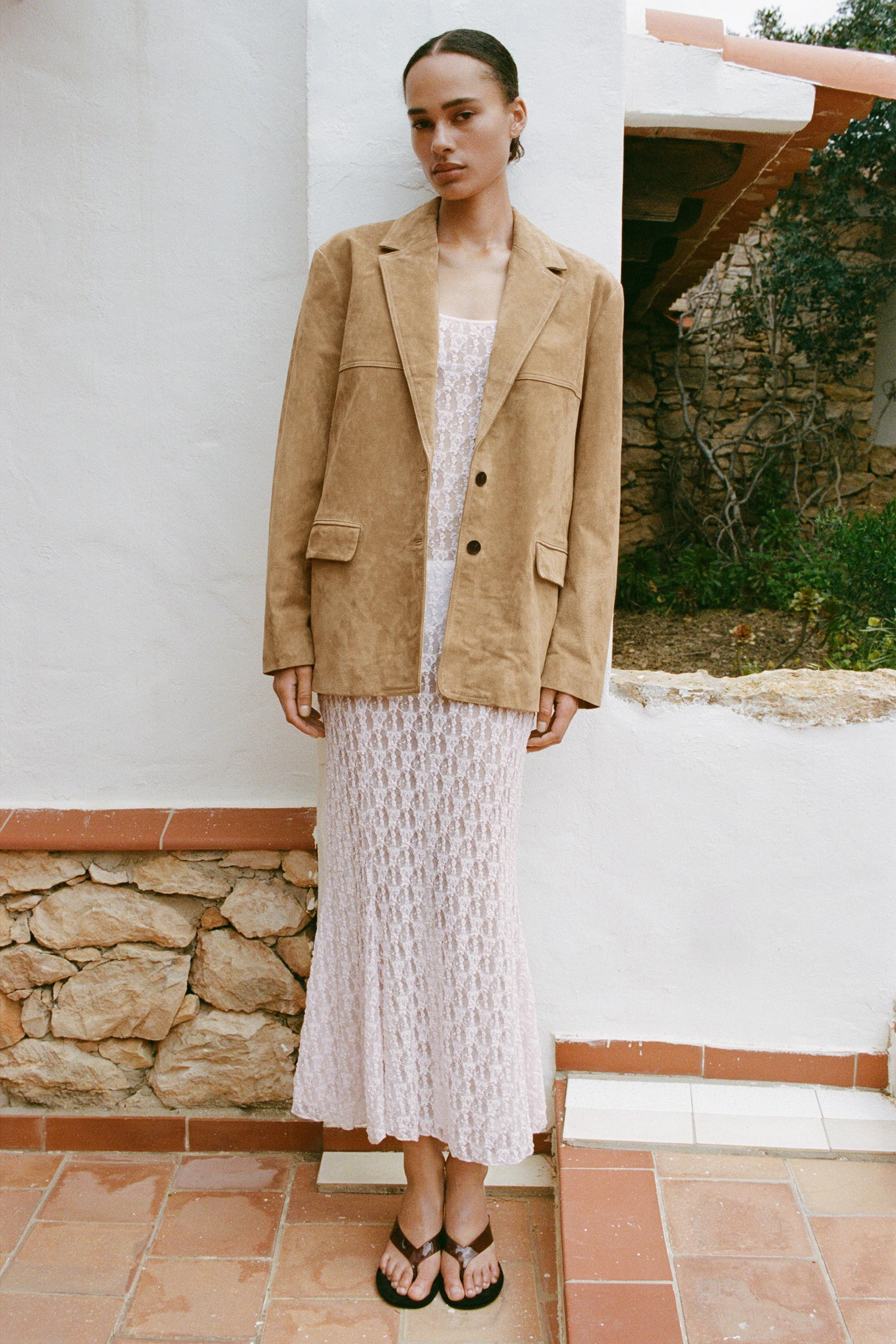 100% SUEDE LEATHER BLAZER | Zara UK