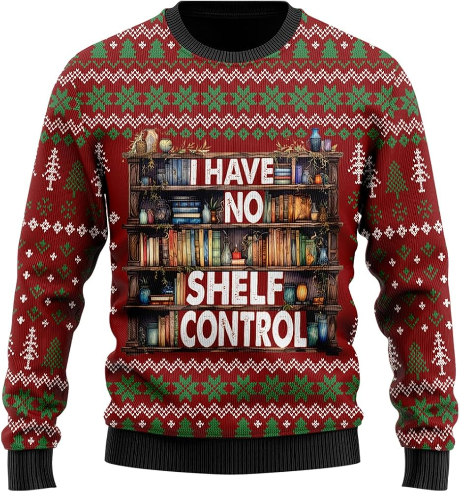 Amazon.com: Love Book Funny Ugly Christmas Sweater for Women Men, 3D School Library Men Women Swe... | Amazon (US)