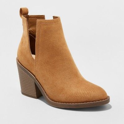 Women's Basil Microsuede Cut-Out Fashion Bootie - Universal Thread™ | Target