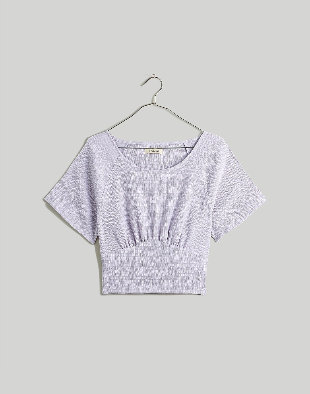 Shirred Crewneck Crop Top | Madewell
