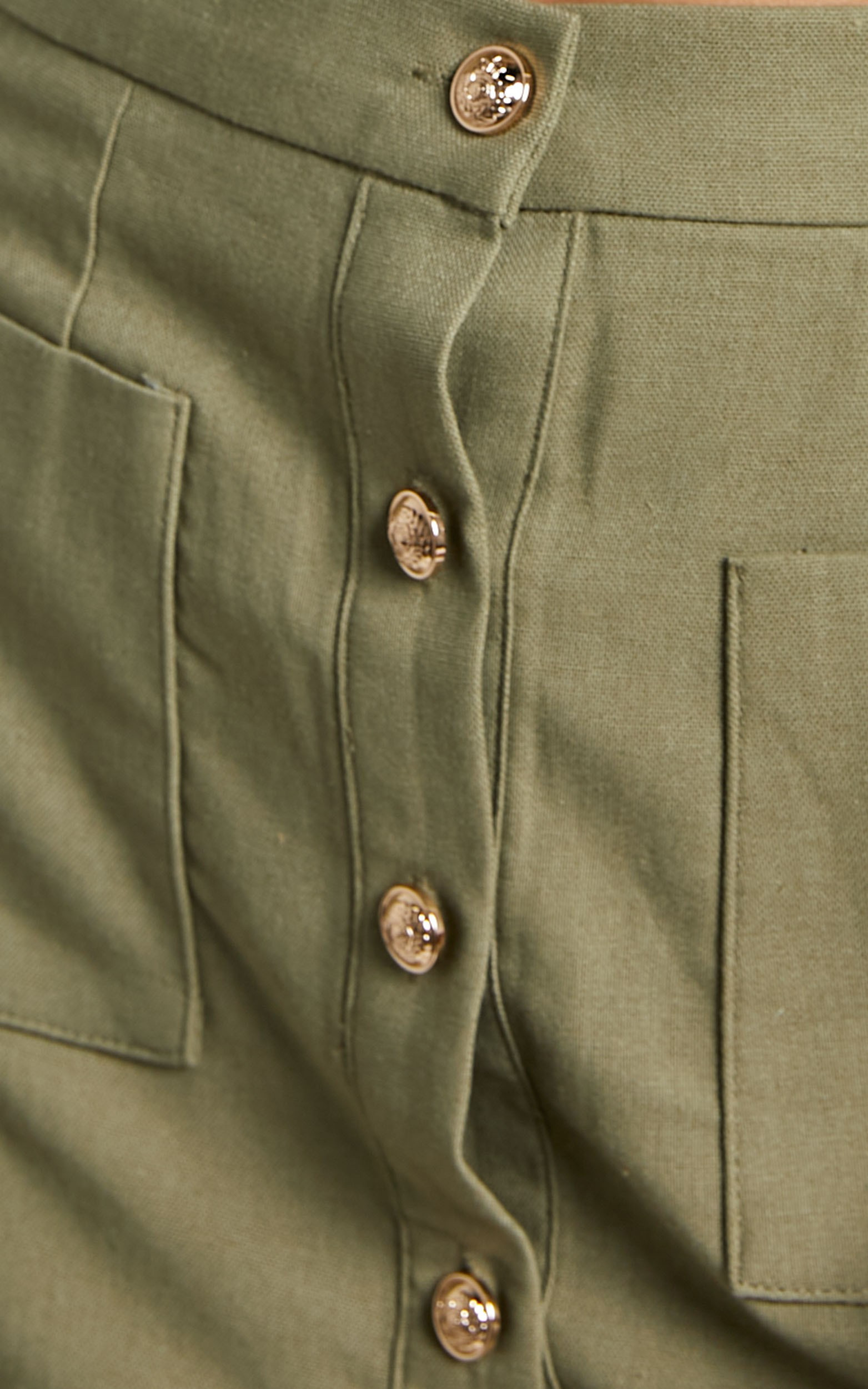 Nadhia Cropped Shirt and Button Up Mini Skirt Two Piece Set in Khaki | Showpo - deactived
