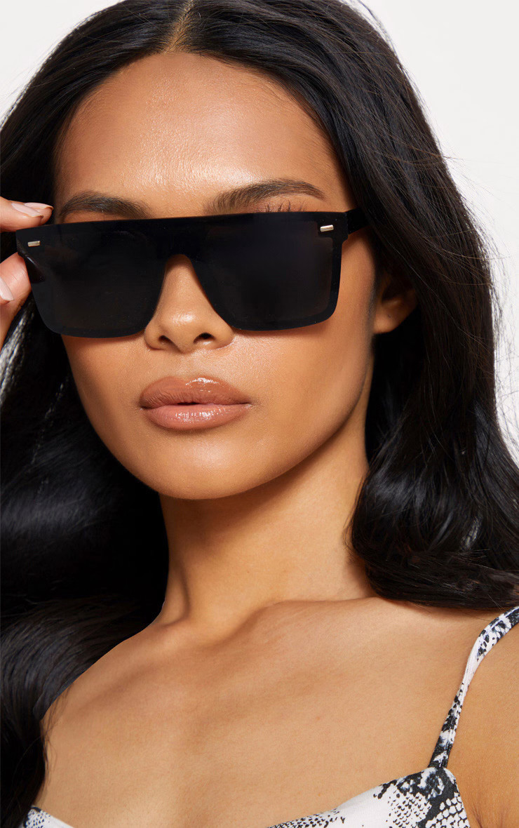 Black Oversized Resin Frame Fade Lens Sunglasses | Pretty Little Thing (Australia & New Zealand)