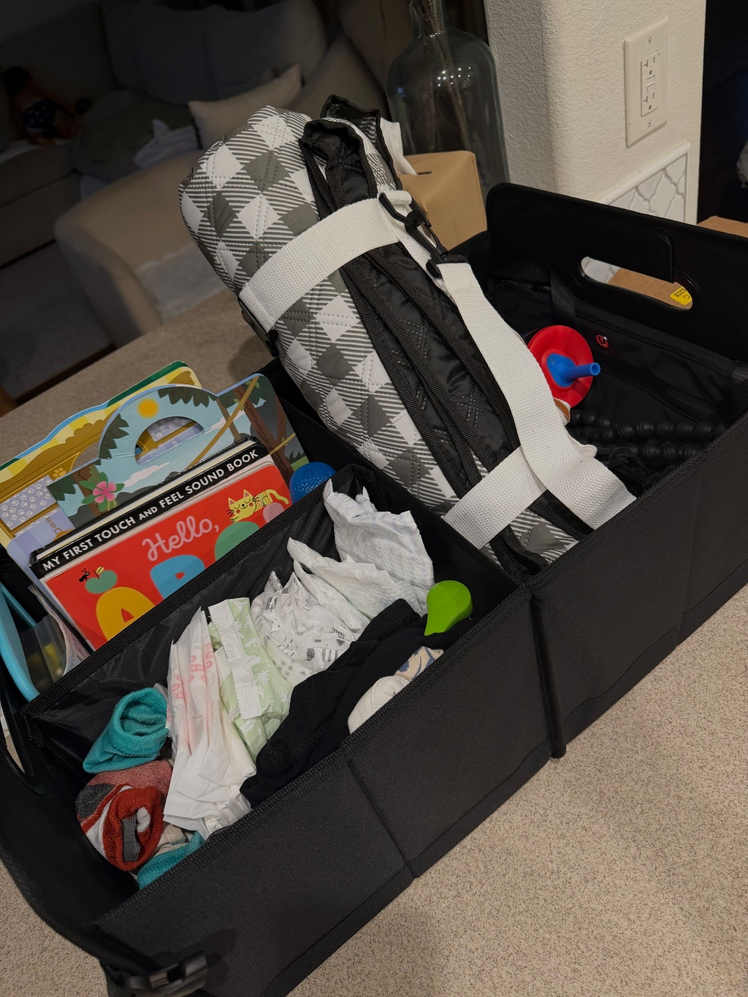 Trunk organizer!!! In size medium. If you’re a Type A mom, you need this🤌🏼🤌🏼🤌🏼

#LTKKids #LTKmomlife #LTKBaby