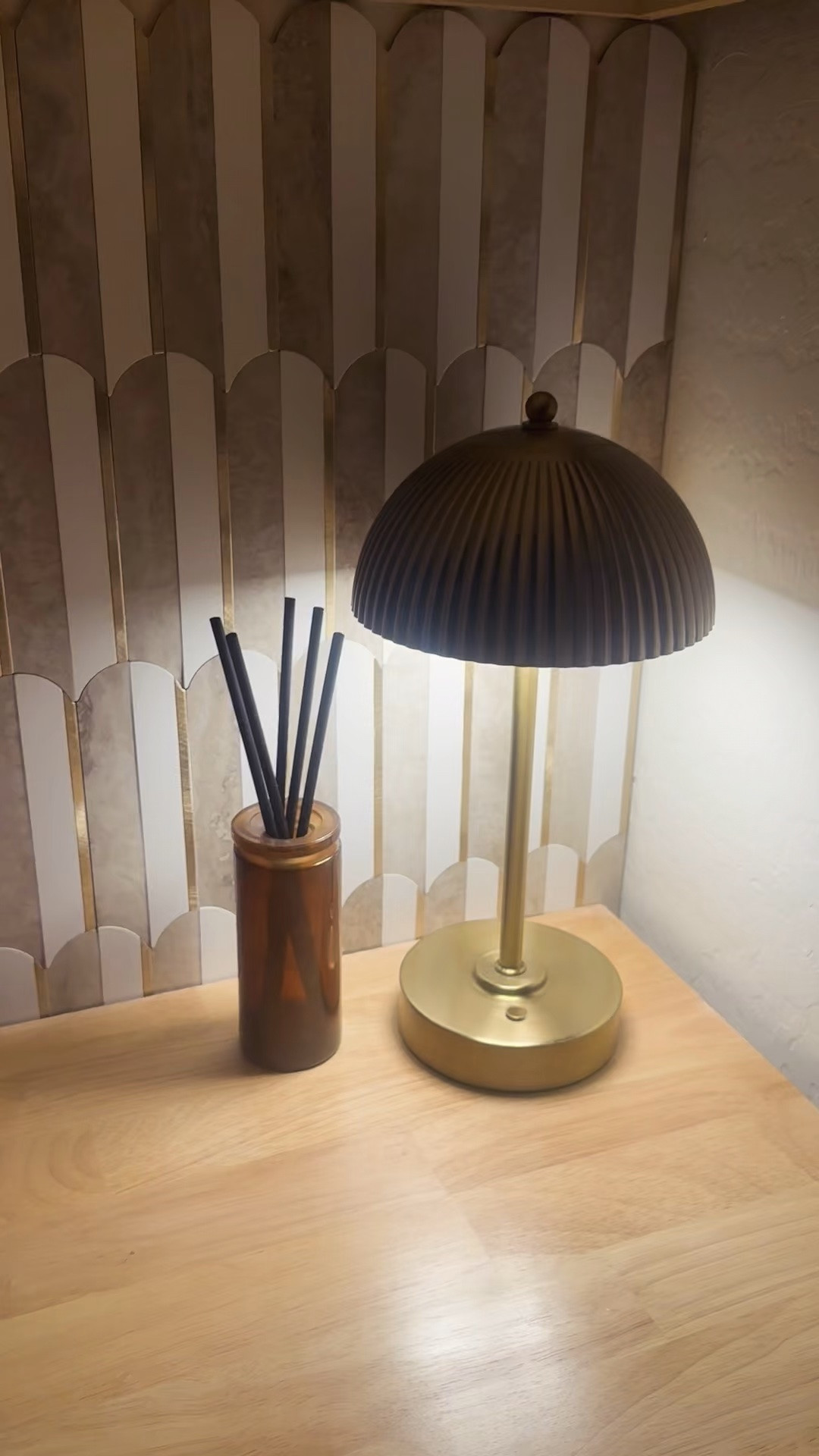 Cutest gold, touch lamp I put in the corner of our laundry room! 

Three dimmer settings and it’s rechargeable! Perfect for a countertop in your laundry room or kitchen! ￼

#LTKPetite #LTKSaleAlert #LTKmomlife