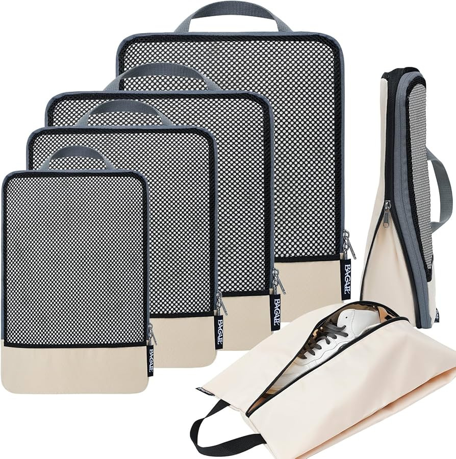 BAGAIL 4 Set/6 Set/8 Set Compression Packing Cubes Travel Accessories Expandable Packing Organize... | Amazon (US)