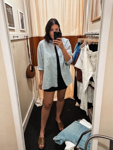 Madewell try on!

I’m in the medium of the poplin shirt. One of my favorite Madewell finds! 

I’m in the large of the Amazon dress.

The Madewell slides run TTS. Tight at the band at first but loosen with wear. 

#LTKxNSale #LTKunder100