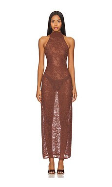 MAJORELLE Marlene Maxi Dress in Chocolate Brown from Revolve.com | Revolve Clothing (Global)