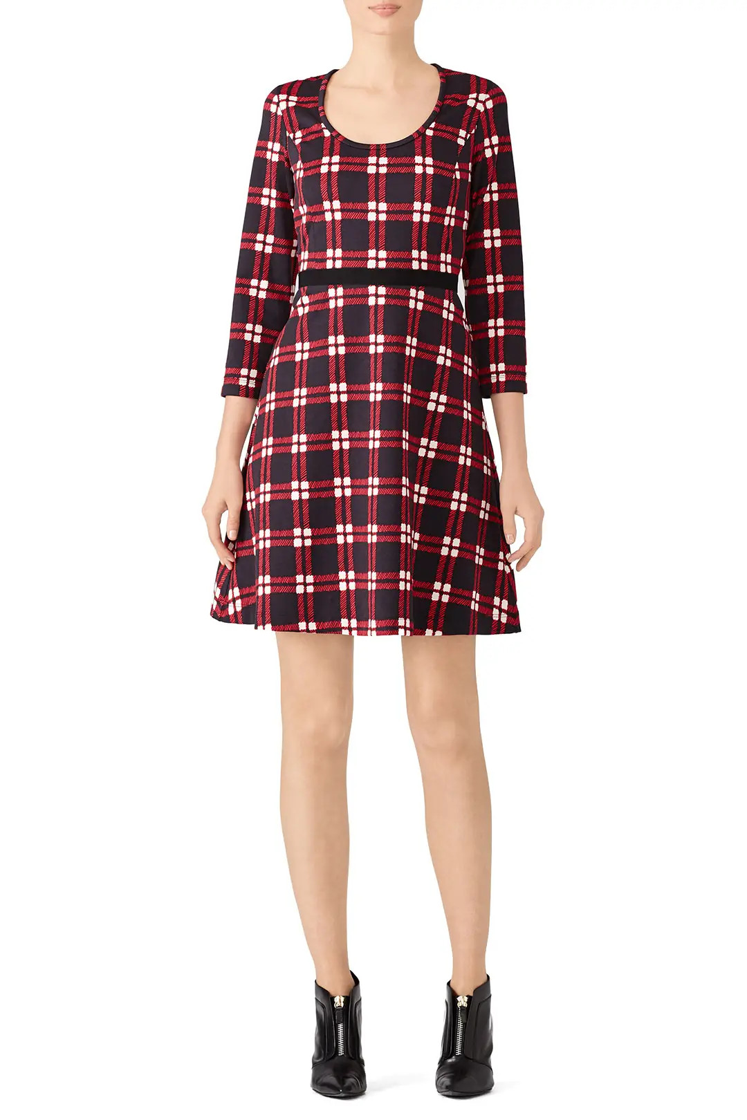 Windowpane Knit Dress | Rent The Runway