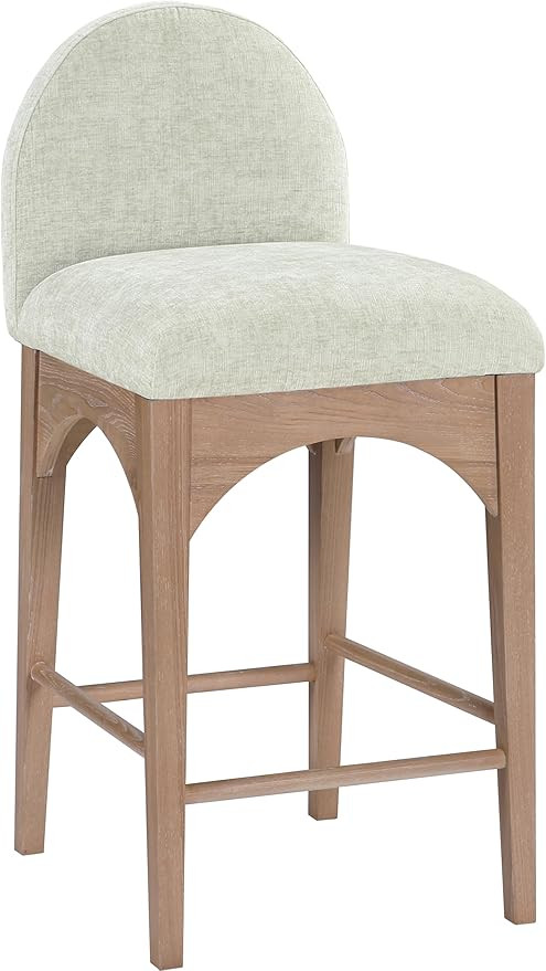 Meridian Furniture 390Mint-C Waldorf Collection Art Deco Stool with Soft Mint Green Chenille Fabr... | Amazon (US)