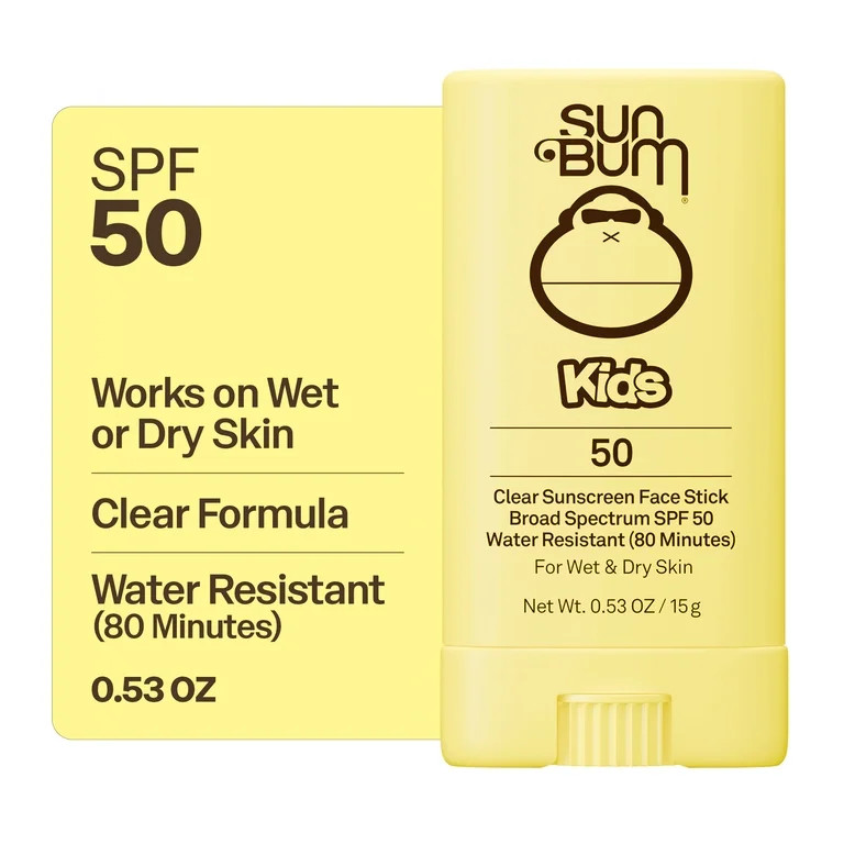 Sun Bum Kids Clear Sunscreen Face Stick, SPF 50, 0.53 oz | Walmart (US)