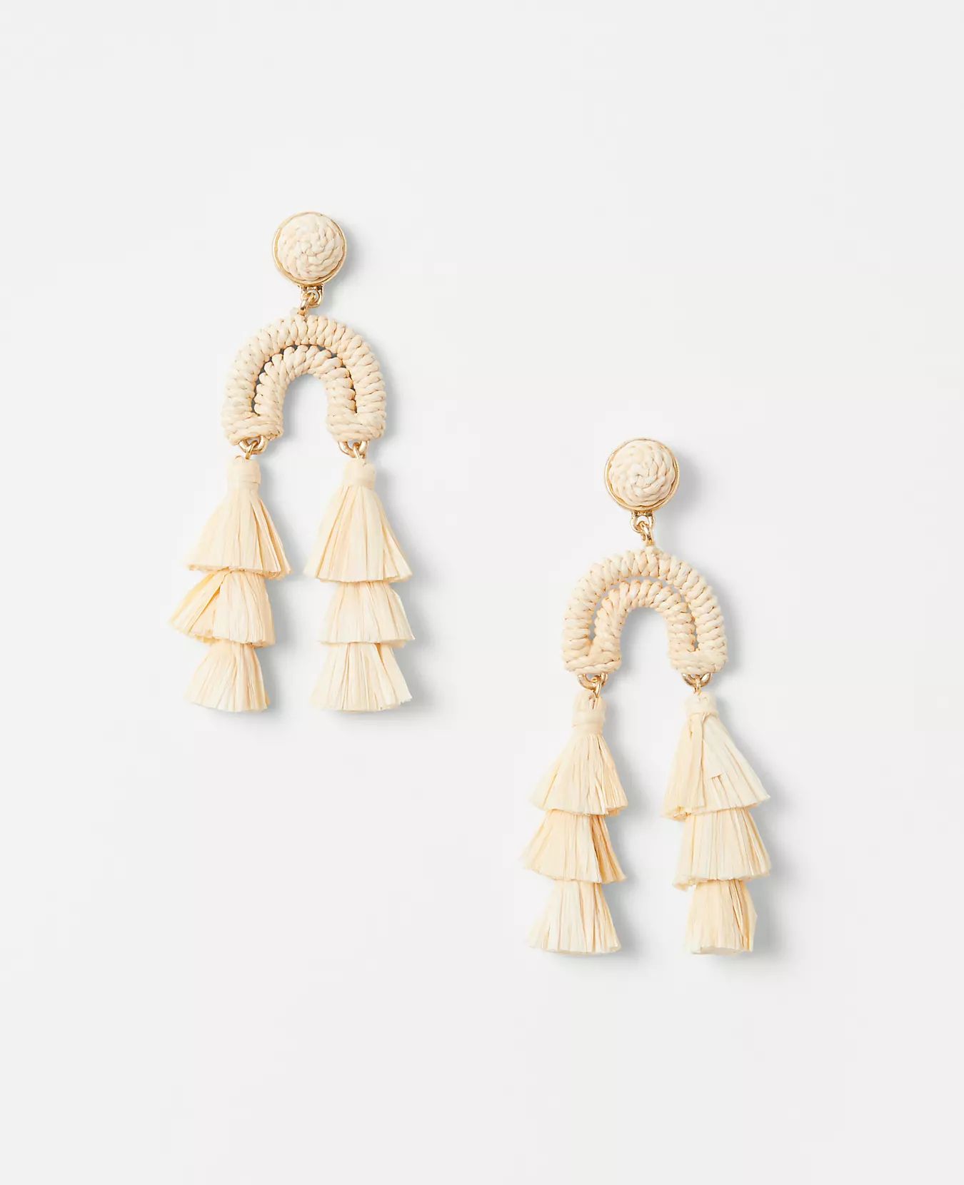 Straw Tassel Earrings | Ann Taylor (US)