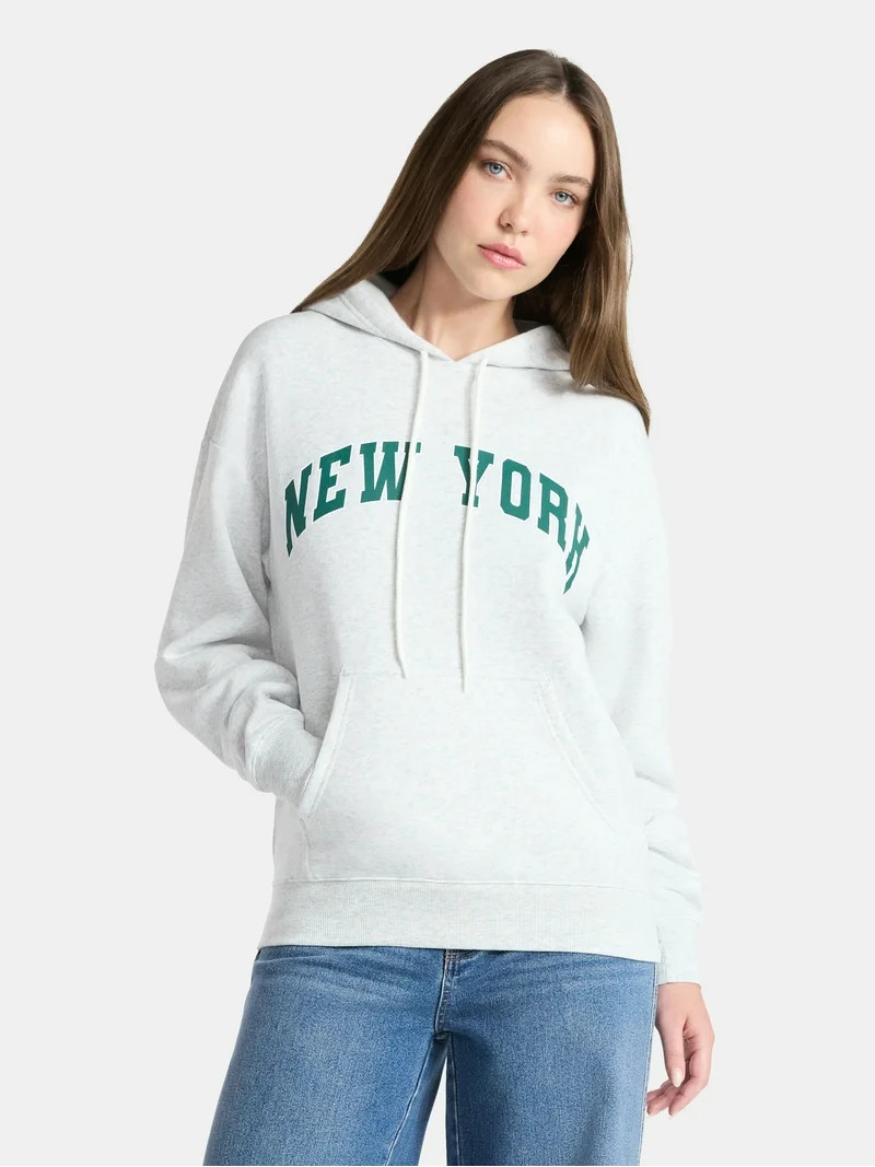 No Boundaries Essential Fleece Hoodie, Women's | Walmart (US)