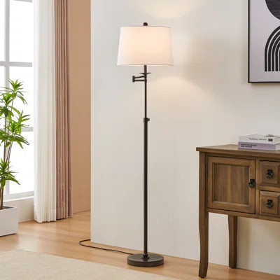 Swing arm floor lamp