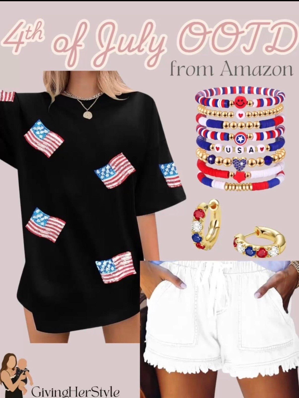 4th of July outfit ideas from Amazon prime 

4th of July, Fourth of July, USA, patriotic outfits, pool party, amazon fashion, amazon outfit idea, red white and blue, white shorts, graphic tshirt, travel, summer ootd

#LTKTravel #LTKSeasonal #LTKootd