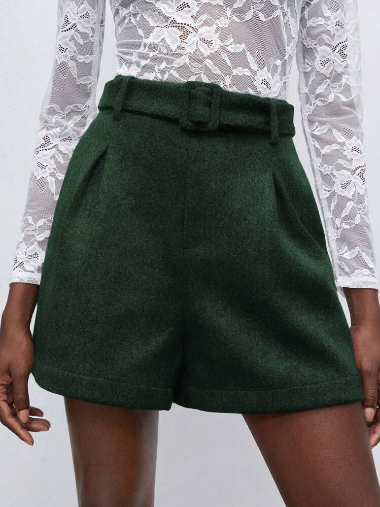 Maija 2025 Summer New Arrival Women Shorts With Side Pockets & Hem Design, Business Casual Daily ... | SHEIN