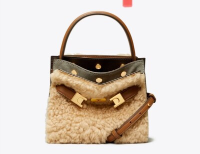 Tory Burch Lee Radziwill Petite Double Bag Cream | eBay US