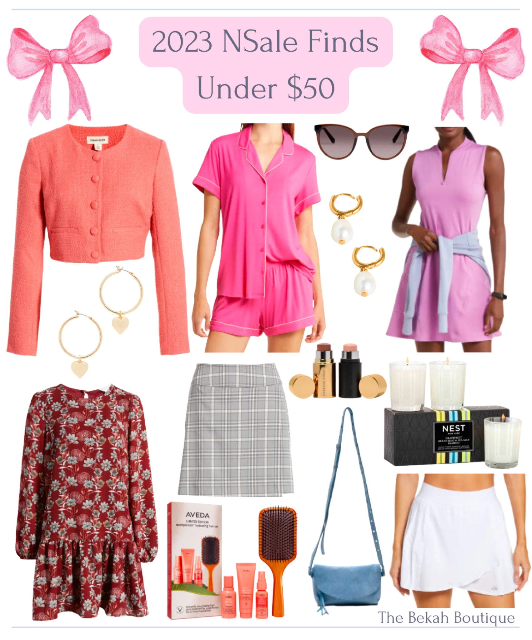 NSale, Nordstrom, Nordstrom anniversary sale, n sale, Nordstrom sale, summer, fall, summer fashion, fall fashion, under $50, under $25, NSale finds under $50, Nordstrom anniversary sale under $50, NSale under $50, cropped boucle jacket, coral, pink pajamas, cat eye sunglasses, pink tennis dress, pearl hoop earrings, heart hoop earrings, plaid mini skirt, westman atelier, nest, candle trio, candle, makeup, beauty, floral drop waist dress, aveda, aveda hair are, aveda kit, free people, blue crossbody bag, alo, white tennis skirt, Zella, halogen

#LTKFind #LTKunder50 #LTKxNSale