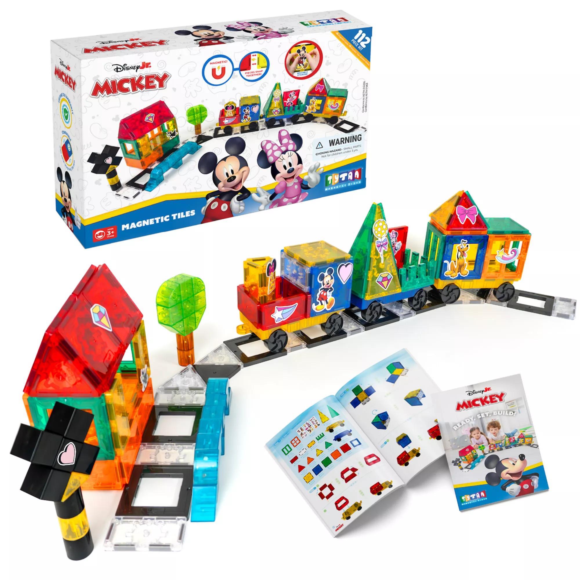 Tytan Magnetic Tiles Disney’s Mickey Mouse Jumbo Train 112-pc. Magnetic Tile Set | Kohl's