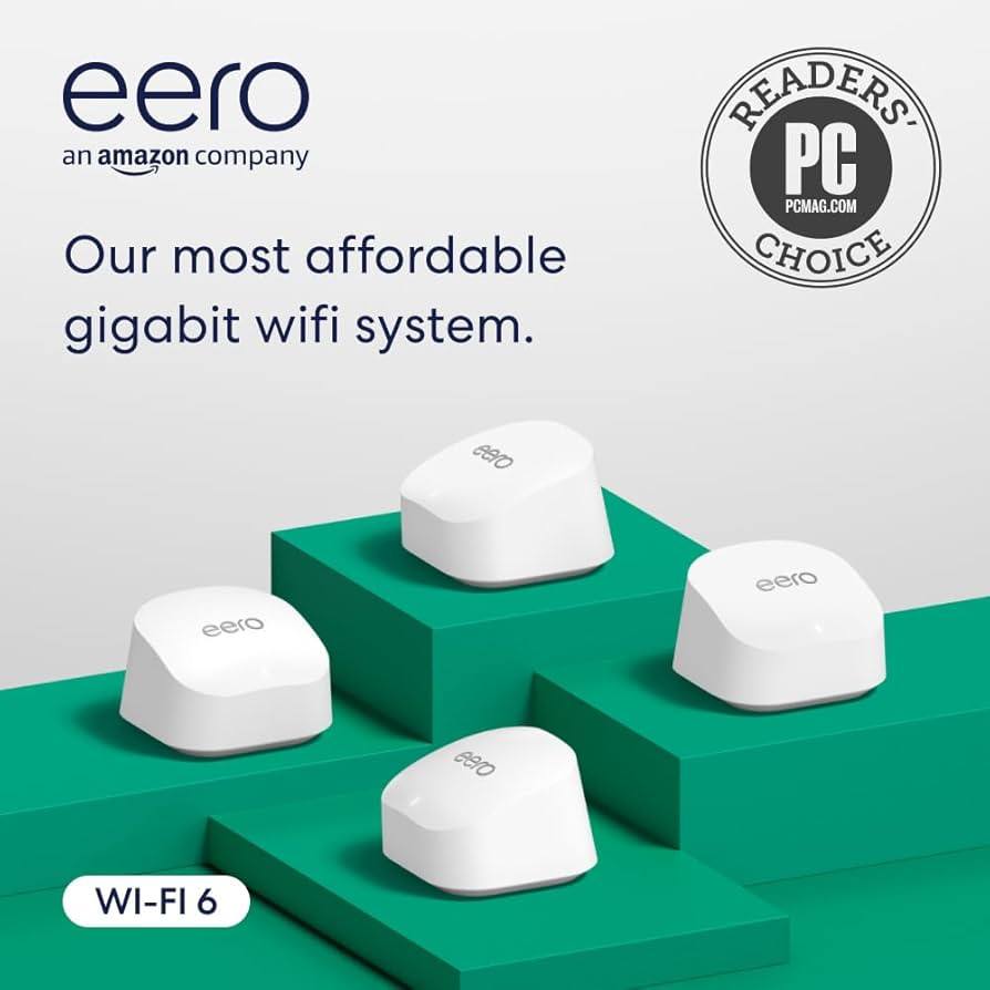 Amazon eero 6+ mesh wifi system - Supports internet plans up to a Gigabit, Coverage up to 6,000 s... | Amazon (US)
