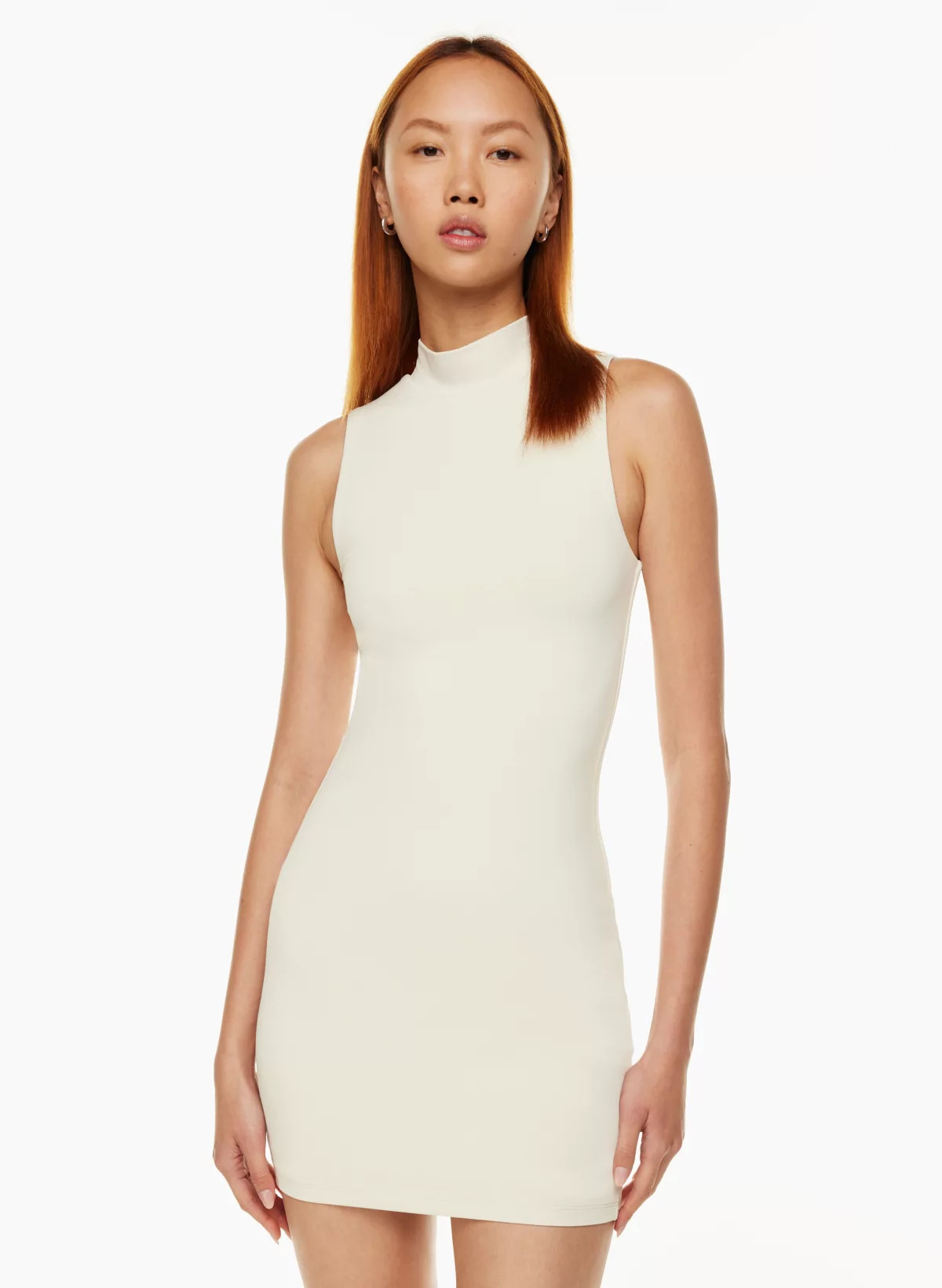 CONTOUR MOCKNECK MINI DRESS | Aritzia