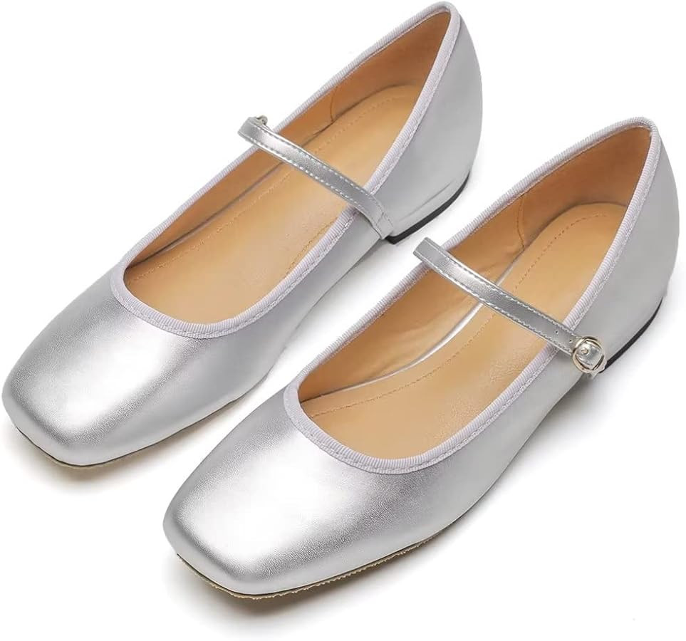LUXINYU Women's Slip on Flats,Classy Round Toe Solid Classic Mary Jane Ballet Dance Shoes Soft Co... | Amazon (US)