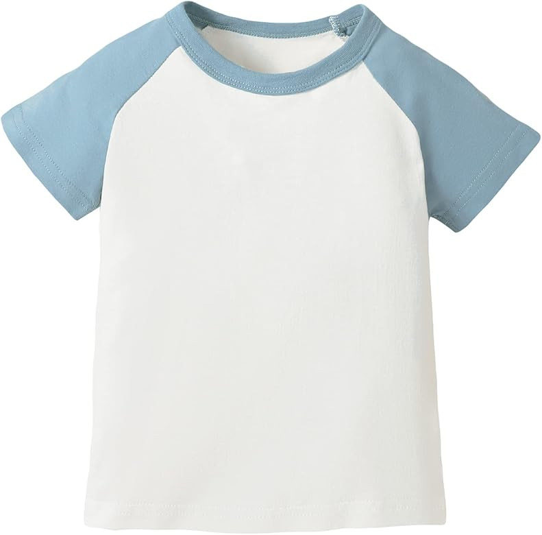 Toddler Baby Girls Boys Tshirt Raglan Shirt Baseball Tee Cotton T-Shirt Short Long Sleeve Solid C... | Amazon (US)