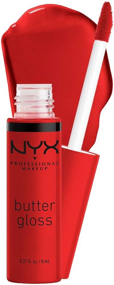 NYX PROFESSIONAL MAKEUP Butter Gloss, Non-Sticky Lip Gloss - Apple Crisp (Modern Red) | Amazon (US)