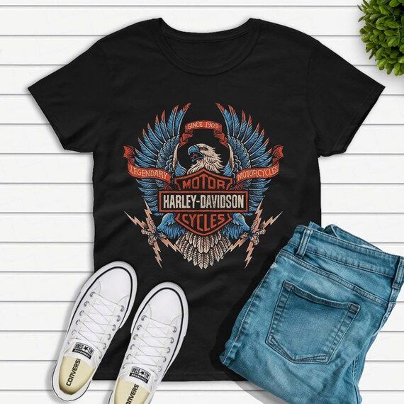 Vintage Harley Davidson Eagle T-shirt Harley Davidson Shirt | Etsy UK | Etsy (UK)