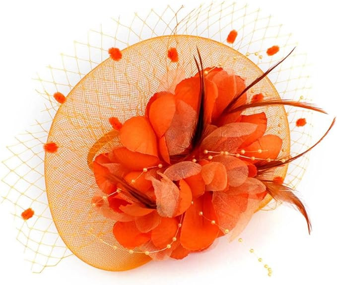 ACTLATI Fascinators Hat for Women Tea Party Headpiece Wedding Cocktail Flower Mesh Feathers Hair ... | Amazon (US)